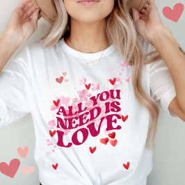Camiseta Rosa de oro Mujeres Día de San Valentín de amor co