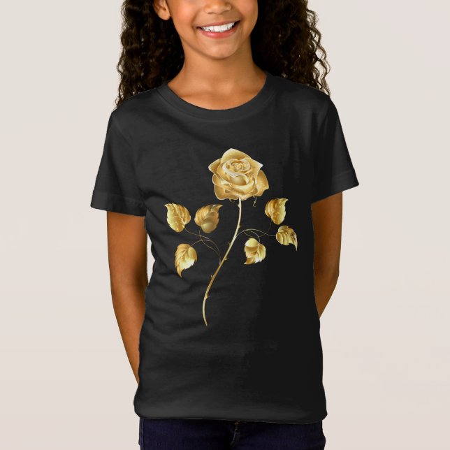 Camiseta Rosa de oro (rosa de oro) (Anverso)