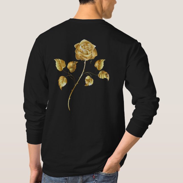 Camiseta Rosa de oro (rosa de oro) (Reverso)