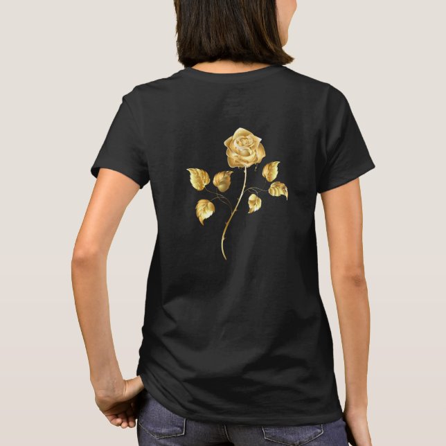 Camiseta Rosa de oro (rosa de oro) (Reverso)