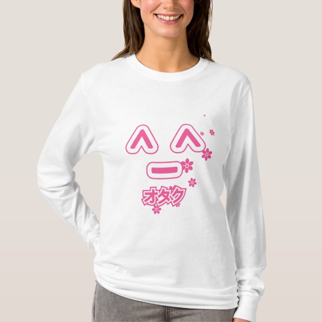 Camiseta Rosa de Otaku (Anverso)