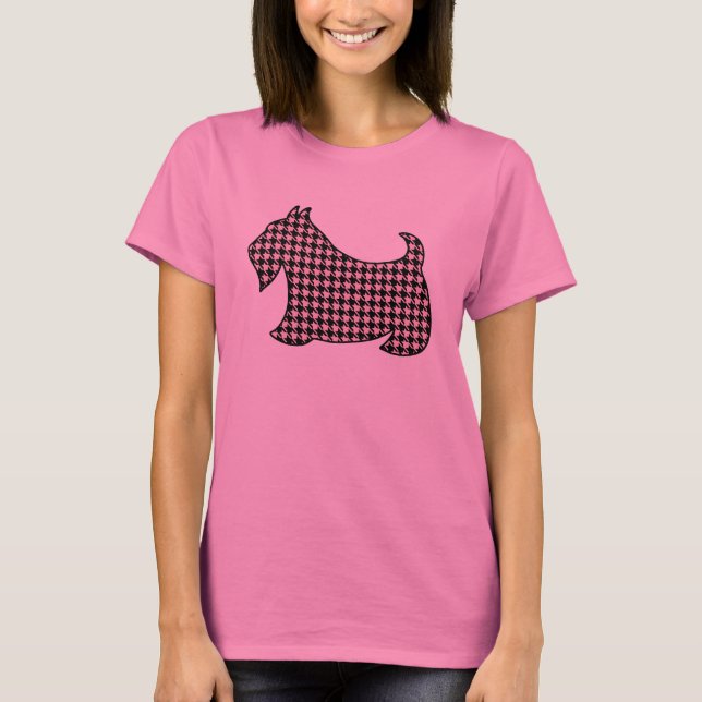 Camiseta rosa de perro Scottie Terrier escocés (Anverso)