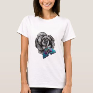 Camiseta Rosa de piedra y polilla azul