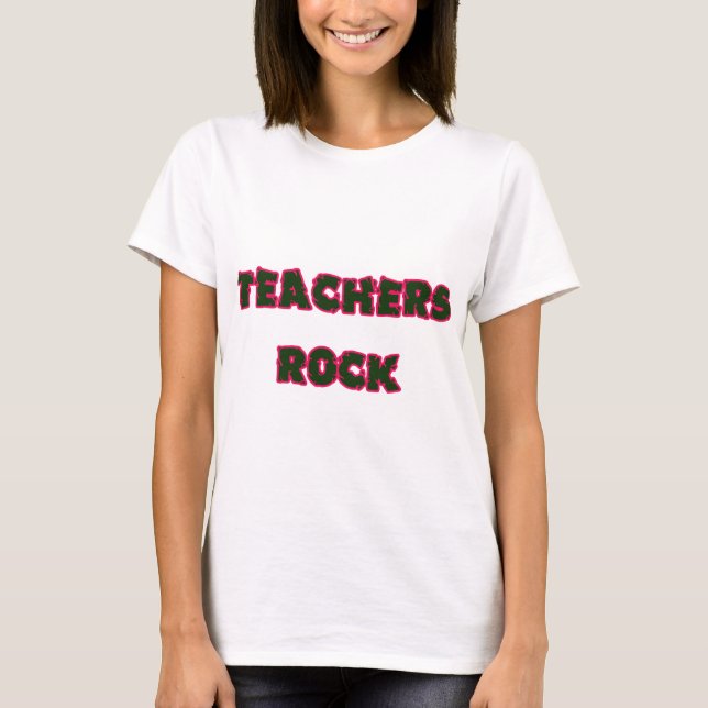Camiseta Rosa de roca del profesor (Anverso)