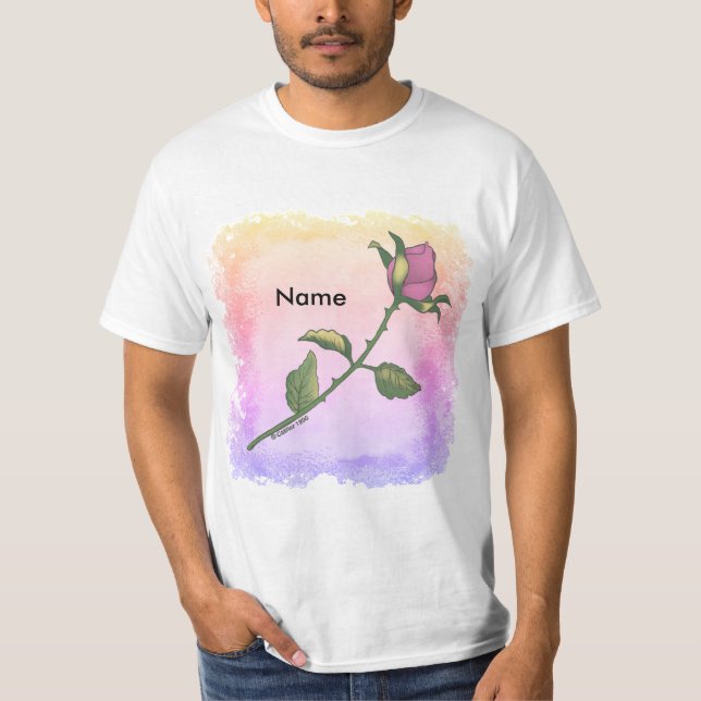 Camiseta rosa de rosa (Anverso)