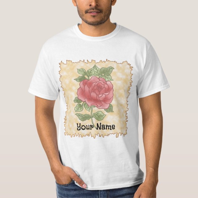 Camiseta rosa de rosa rubor  (Anverso)