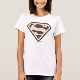 Camiseta Rosa de Supergirl y logotipo de Brown