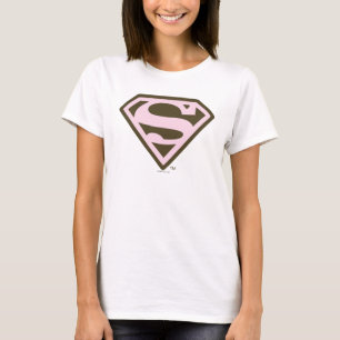 Camiseta Rosa de Supergirl y logotipo de Brown