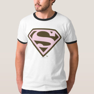 Camiseta Rosa de Supergirl y logotipo de Brown