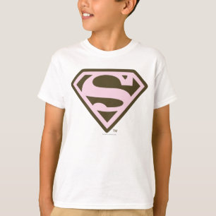 Camiseta Rosa de Supergirl y logotipo de Brown