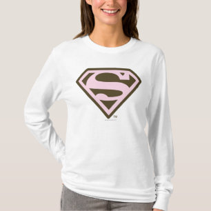 Camiseta Rosa de Supergirl y logotipo de Brown