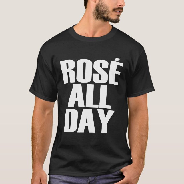 Camiseta Rosa    de todo el díaWine (Anverso)