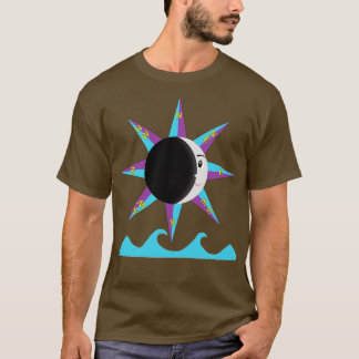 Camiseta Rosa de viento con luna y mar TShirt