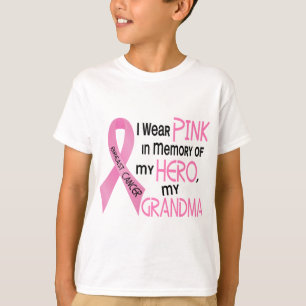 Camiseta ROSA del cáncer de pecho EN MEMORIA de MI ABUELA 
