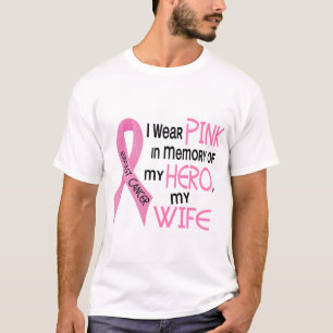 Camiseta ROSA del cáncer de pecho EN MEMORIA de MI ESPOSA
