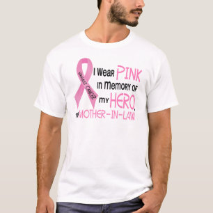 Camiseta ROSA del cáncer de pecho EN MEMORIA de MI SUEGRA
