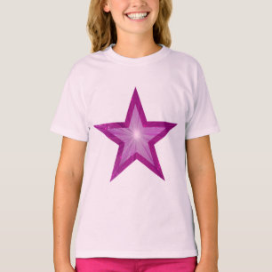 Camiseta rosa del chica Estrella