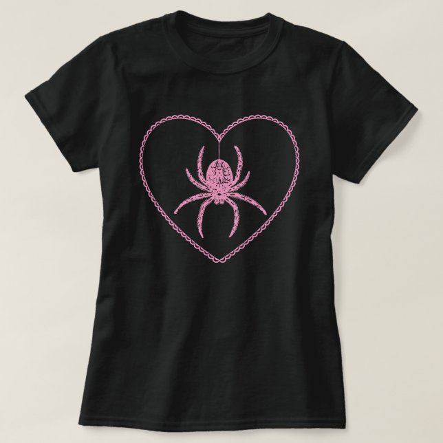 Camiseta rosa del corazón (Diseño del anverso)