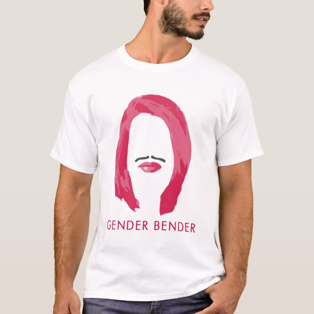 Camiseta rosa del doblador de género (Anverso)