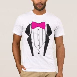 Camiseta rosa del smoking
