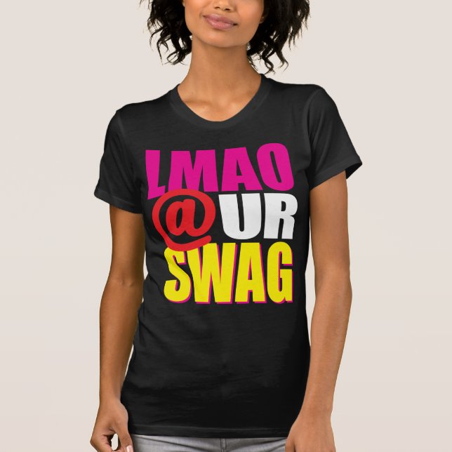 Camiseta Rosa del SWAG de LMAO @ UR (Anverso)