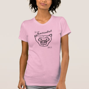 Camiseta Rosa del tanque de las señoras BaconFest