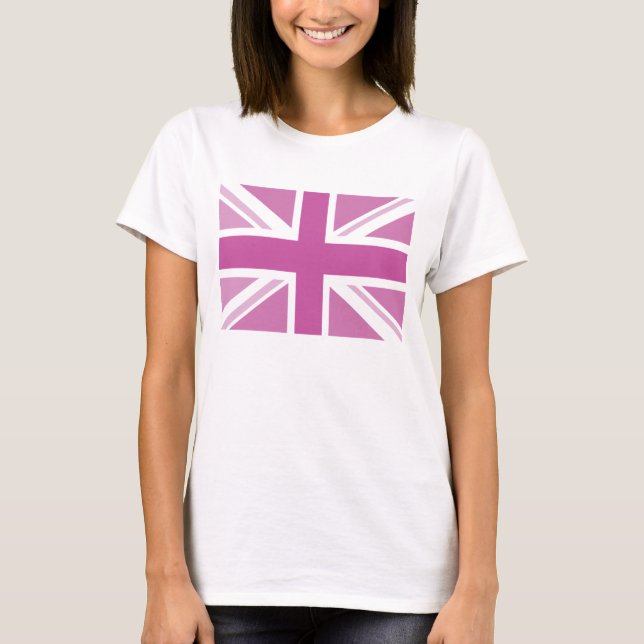 Camiseta rosa del Union Jack (Anverso)