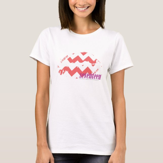 Camiseta Rosa del zigzag (Anverso)