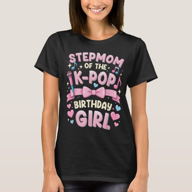 Camiseta rosa divertida de madrastra de la cumplea (Anverso)