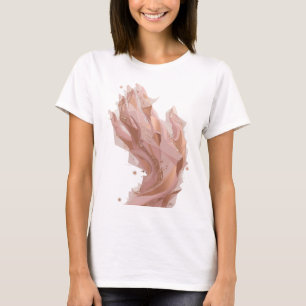 Camiseta ROSA DORADA BRILLANTE Y ESTRELLAS de Plata Brillan