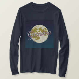 Camiseta Rosa Dorado Escritura Abuela Luna Cielo A