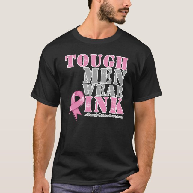 Camiseta Rosa duro del desgaste de hombres (Anverso)
