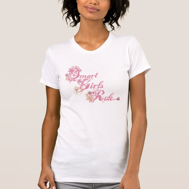 Camiseta Rosa elegante de la regla de los chicas (Anverso)