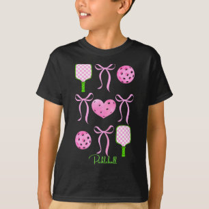 Camiseta rosa elegante de pickleball que les gusta