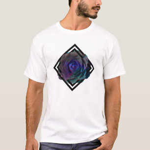 Camiseta Rosa enmarcada geométrica