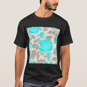 Camiseta Rosa fantasma azul etéreo V1