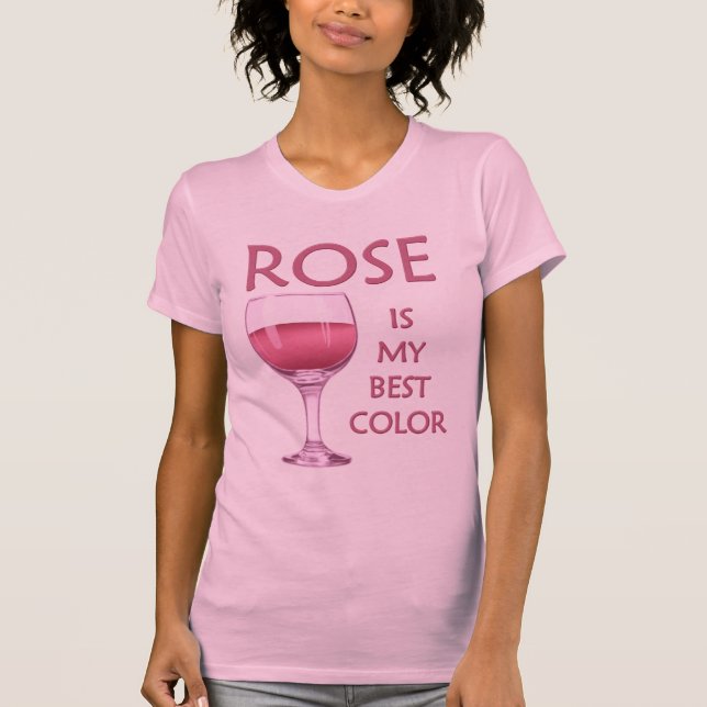 Camiseta Rosa Fiesta de vino divertida (Anverso)