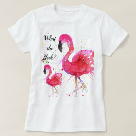 Camiseta rosa fina y colorida del flamenco