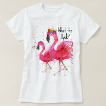 Camiseta rosa fina y colorida del flamenco
