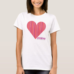 Camiseta Rosa fino 3 de las rayas