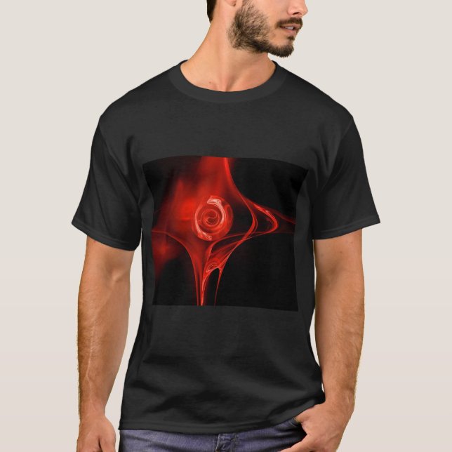 Camiseta Rosa FRACTAL, rojo (Anverso)