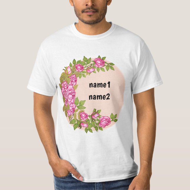 Camiseta Rosa garland (Anverso)