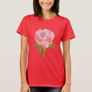 Camiseta - Rosa gráfico