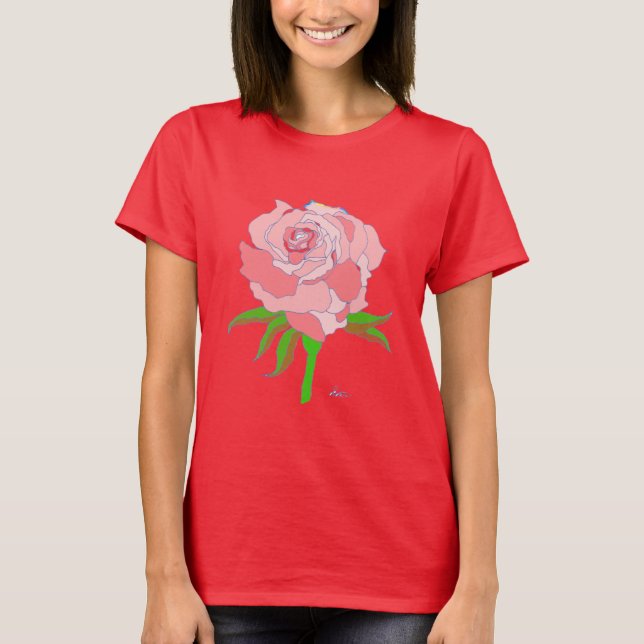 Camiseta - Rosa gráfico (Anverso)