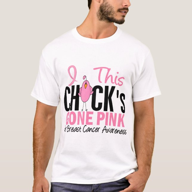 Camiseta Rosa ido polluelo del CÁNCER de PECHO (Anverso)