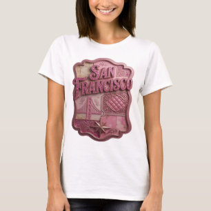 Camiseta Rosa Impactante Arte Vestible SAN FRANCISCO