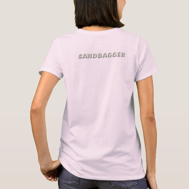 Camiseta rosa intenso de mujer Sandbagger parte tr (Reverso)