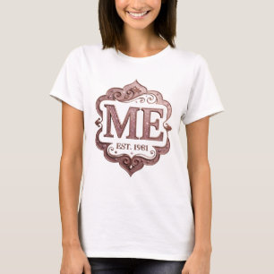 Camiseta Rosa juguetón ME EST 1981 diseño personalizado