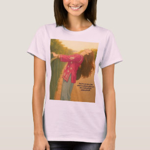 Camiseta rosa linda para niñas.