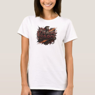Camiseta rosa llamativa TRAIN HARD